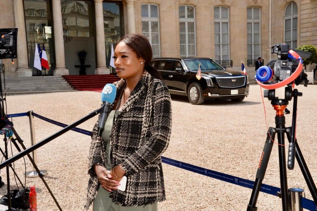 Amina Ondze au Palais de l'Elysée